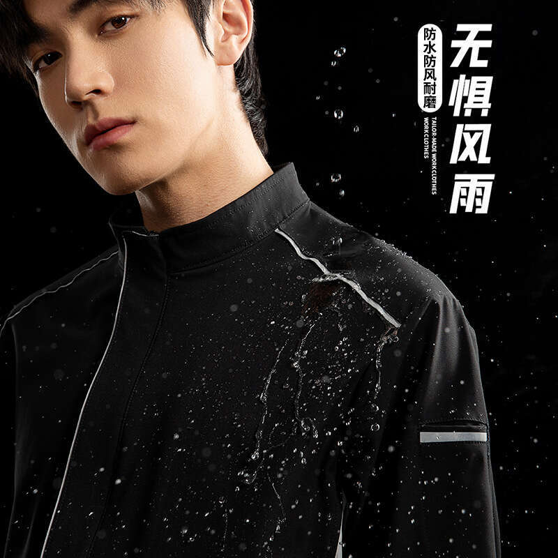 Elastic, Wear-Resistant, Windproof, Waterproof, Reflective Stand Up Collar Autumn And Winter Outdoor Men's Workwear Jacket, Jacket