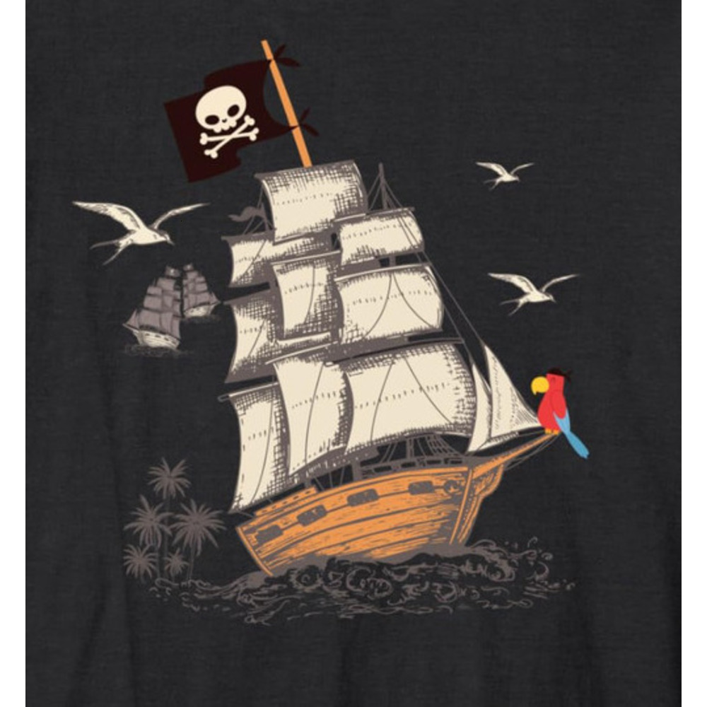 Long Sleeve Shirts for Men sweatshirt Pirate Ship Nautical Boat Pirate Flag Funny Gift Long Sleeve Tee Streetwear Casual tops clothes fashion cool