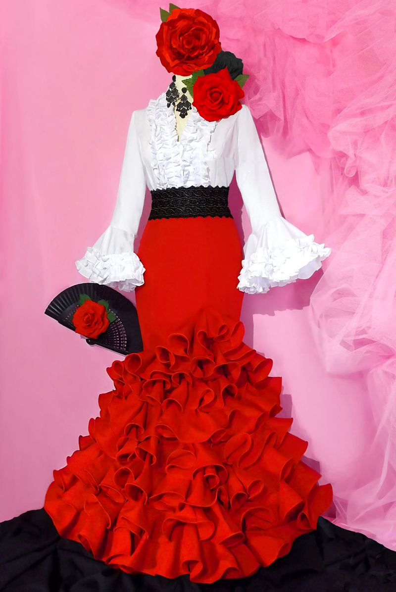 Elegant Mermaid Dancing Flamenca Prom Dresses Retro Palace Flare Long Sleeves Evening Gown Ruffles Floor Length Mexico Spanish Vestidos De Coctel