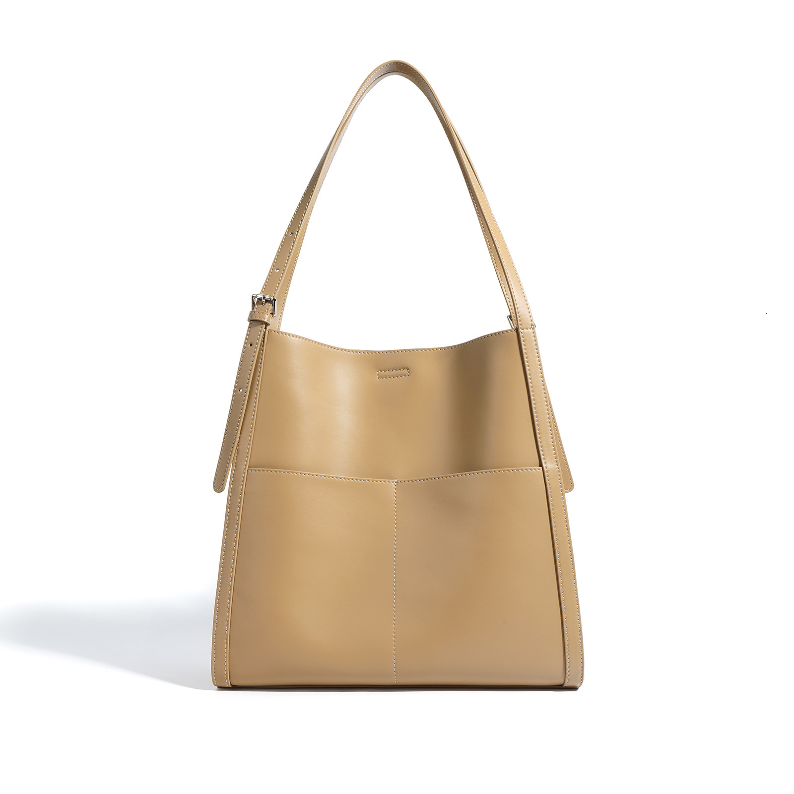 Large Capacity Genuiine Leather Tote Simple Designer One Shoulder Bags For Women Fashion Purse And Handbag Bucket Bag dddmymoon