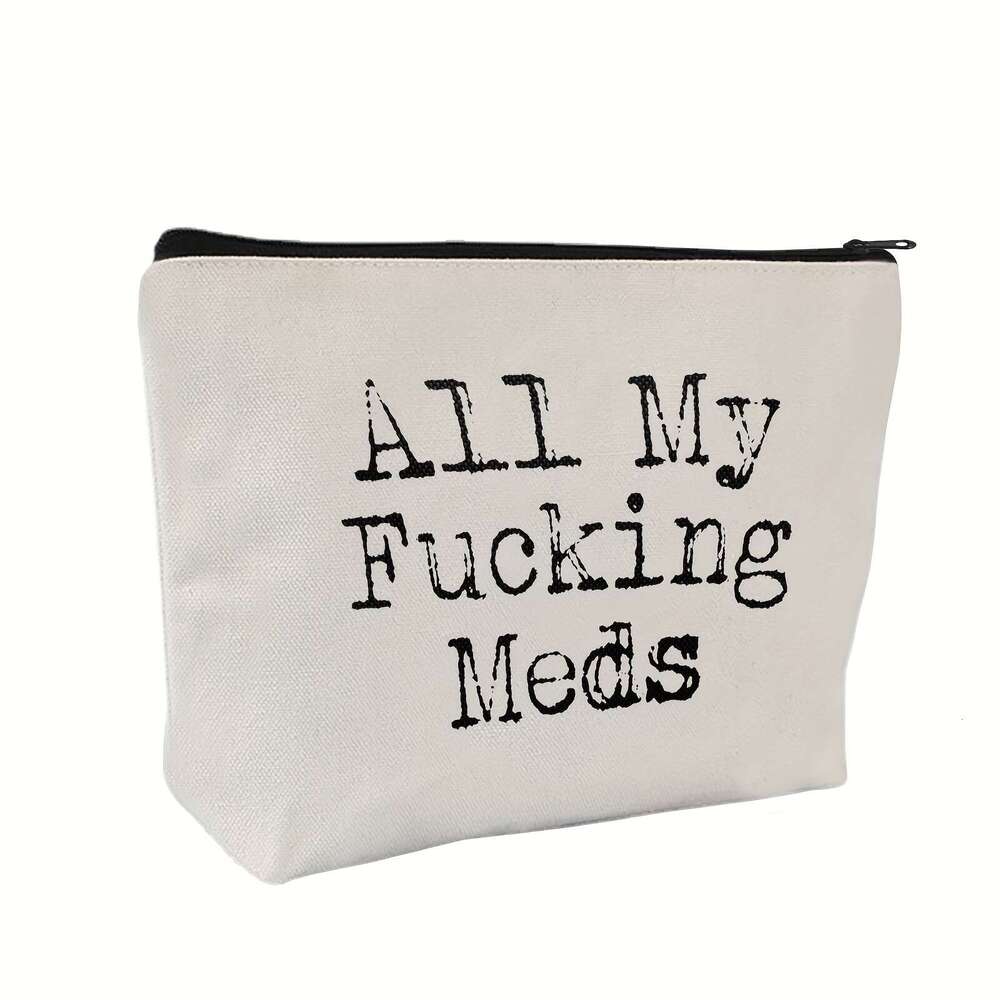 Zocigifts Compact Travel Pill Organizer - Unisex Canvas Medication Bag, Perfect For First Aid & Cosmetics, Ideal Health Gift