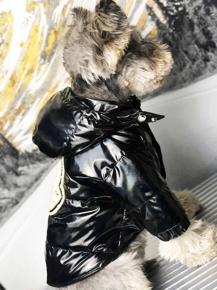 designer clothes suit pet down jacket dog fluffy coat classic brand winter puppy cat French bulldog Chihuahua Schnauzer wholesale 03
