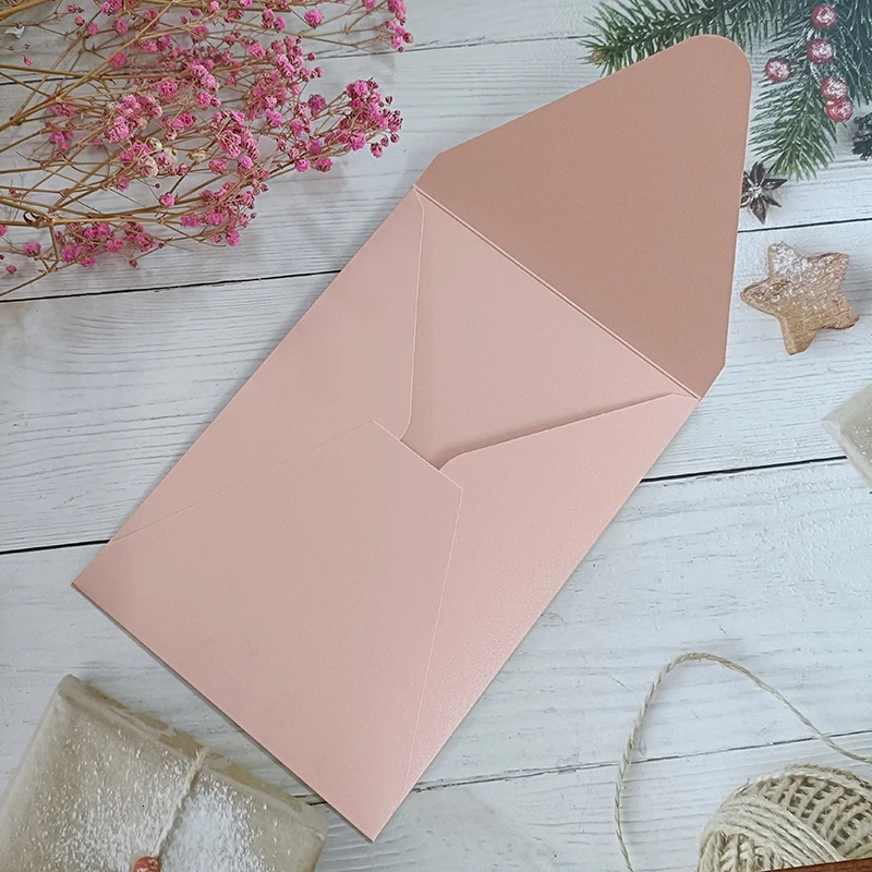 25pcs multi-color vertical wedding invitation envelopes 136x195mm V-Flap 250gsm 241115