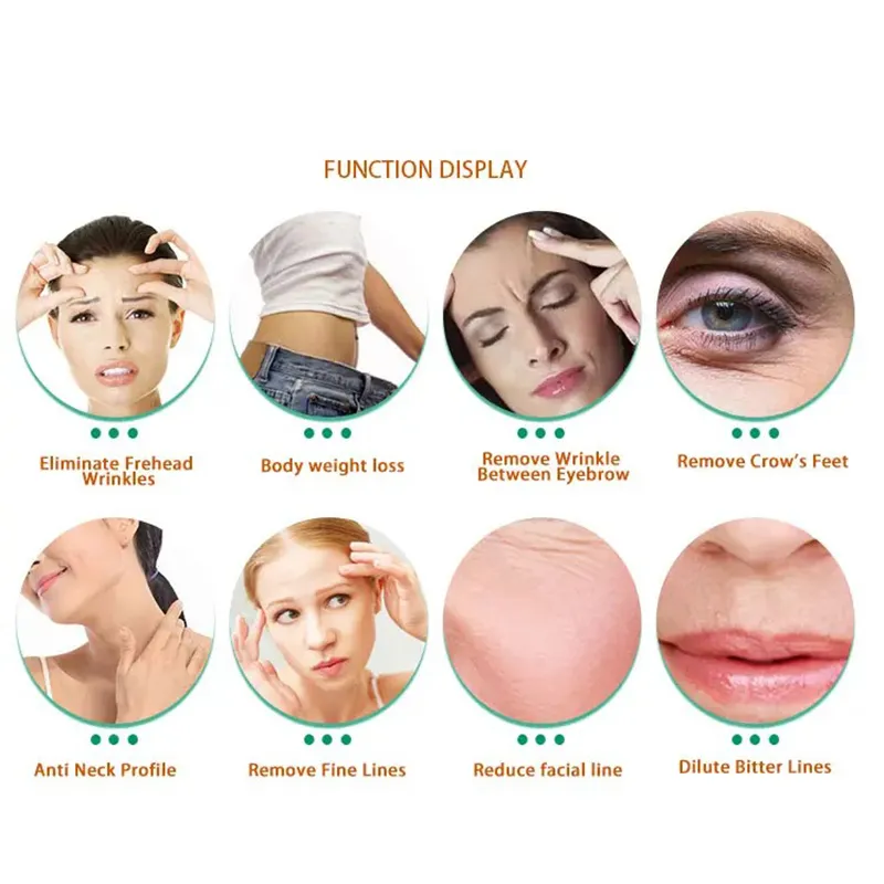 Newest Professional 8D Hifu 9D Focused Ultrasound 7D Hifu Body Slimming And Face For Winkle Removal Machine 8D Hifu