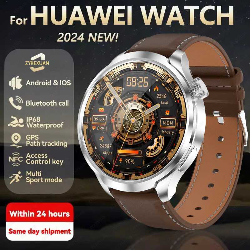 2024 New Outdoor Sports Smart Watch for Men AMOLED Sn NFC GPS Cpass Rate Waterproof Call Smart Watch Y241114