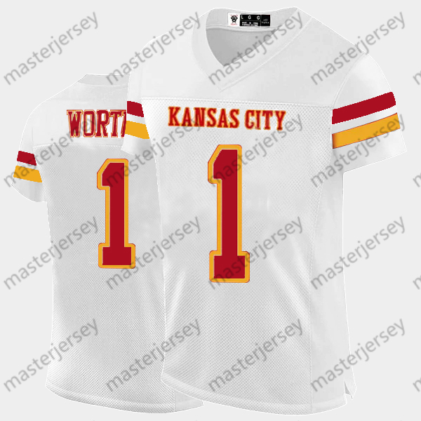 1 Worthy Cities Football Jerseys Rice Cook Butker Pacheco Wentz Johnson Mahomes 22 McDuffie Tranquill Moore Custom