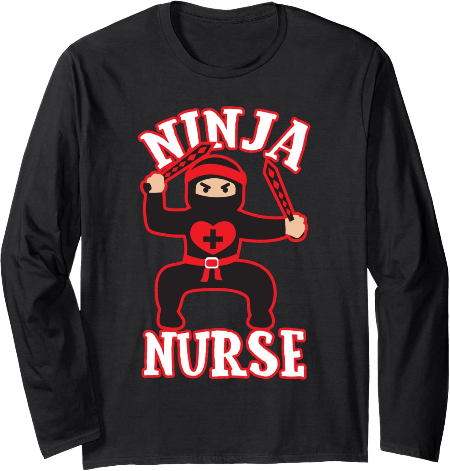 Long Sleeve Shirts for Men sweatshirt Cool Ninja Nurse Nursing Hospital Funny Gift Long Sleeve T-Shirt T shirt Tee Streetwear Casual tops clothes fash