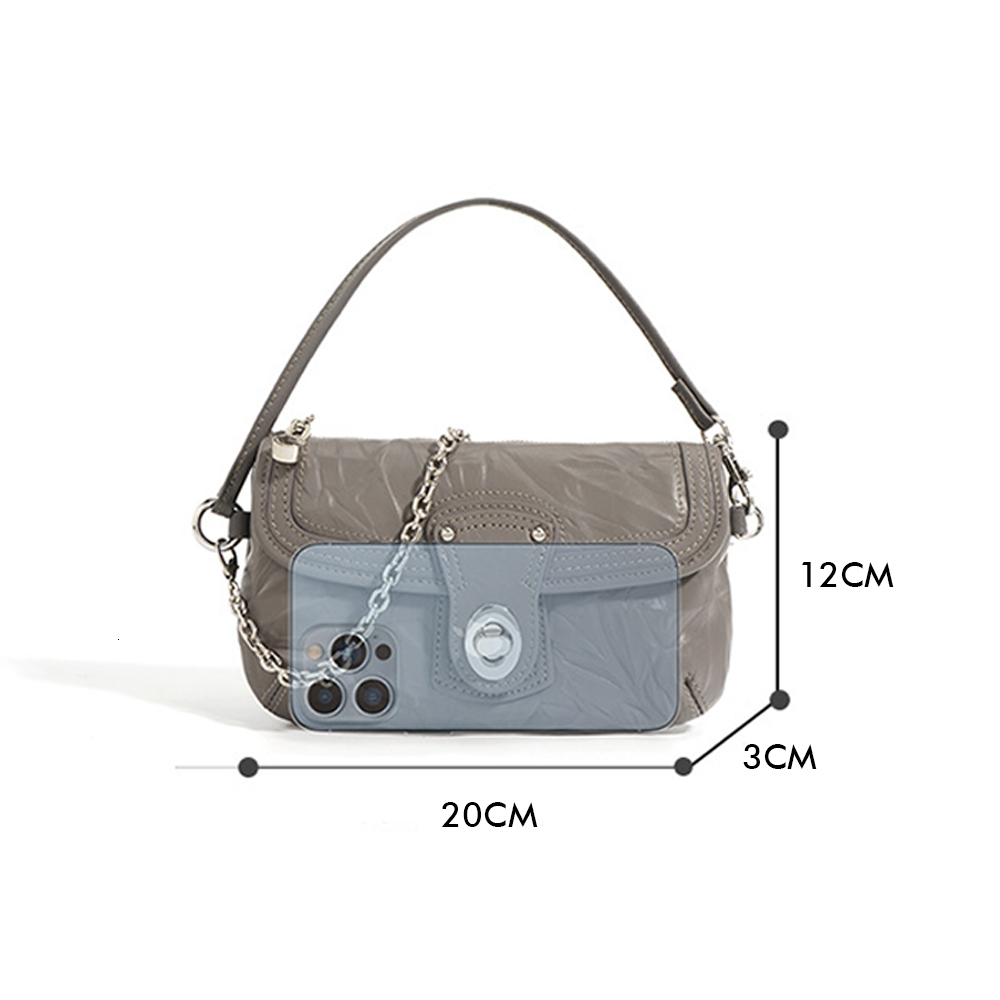 Street Fashion Designer Handbags With Top Handle Small Size Cowhide Leather Pleated Crossbody Bags dddmymoon