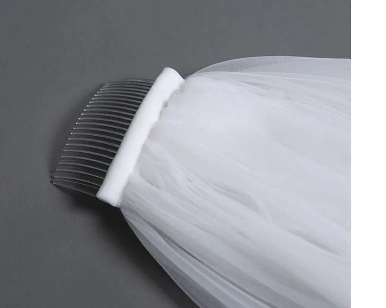 4M 5M White Ivory 2-Layer Wedding Veil Cover Lace Decal Veil with Comb Used for Bridal Cathedral Wedding Accessories 241115