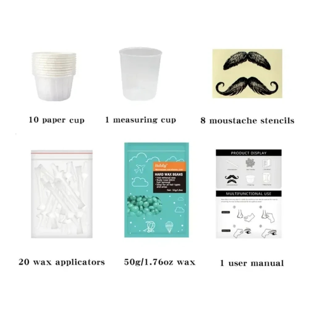 Wax beanPortable Painless Nose Kit For Men Women Hair Removal Set PaperFree Beans Cleaning 241114