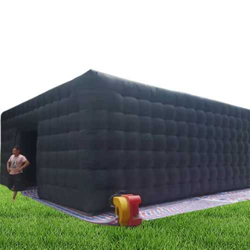 New arriver black 8x8x38m black cube tent inflatable cubic marquee house square party cinema building customized