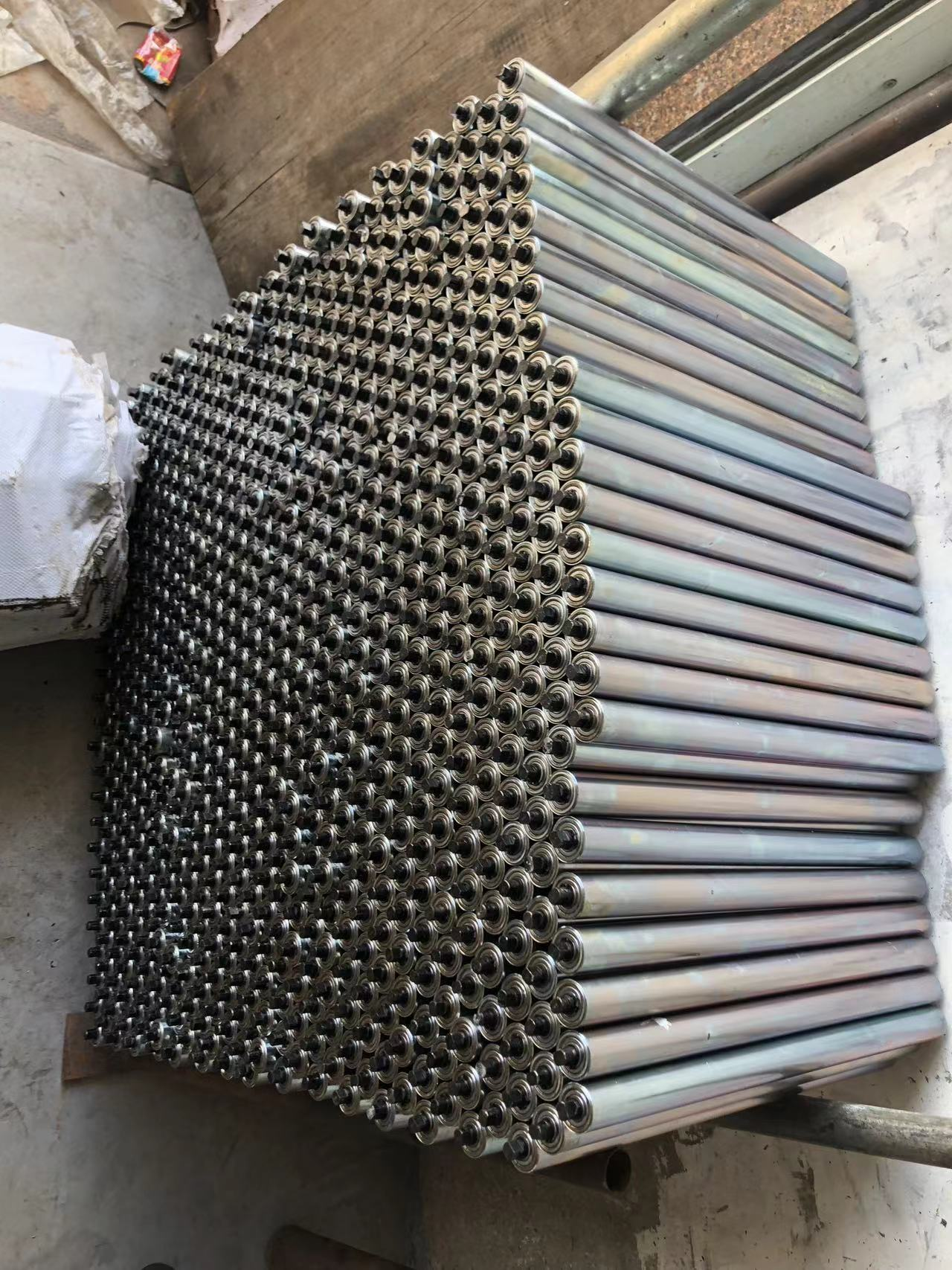 Wholesale non powered drum manufacturer workshop stainless steel assembly line conveying equipment chain wheel drum support roller drum