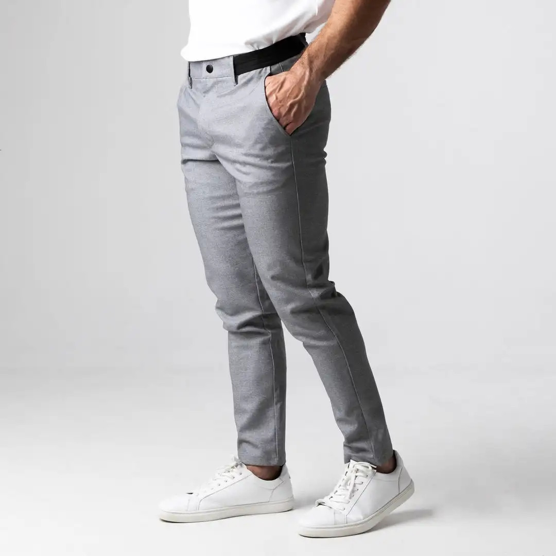 Mens Pants Active Chinos Comfortable Long Fashion Slim Fit Ankle Length Casual Soft Breathable Fabric Mid Waist Communicating W 241115