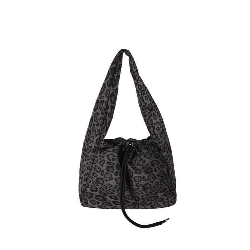 Autumn And Winter Leopard Print Large Capacity Bag For Women Tote Bag Casual Shoulder And Armpit Crossbody Bag