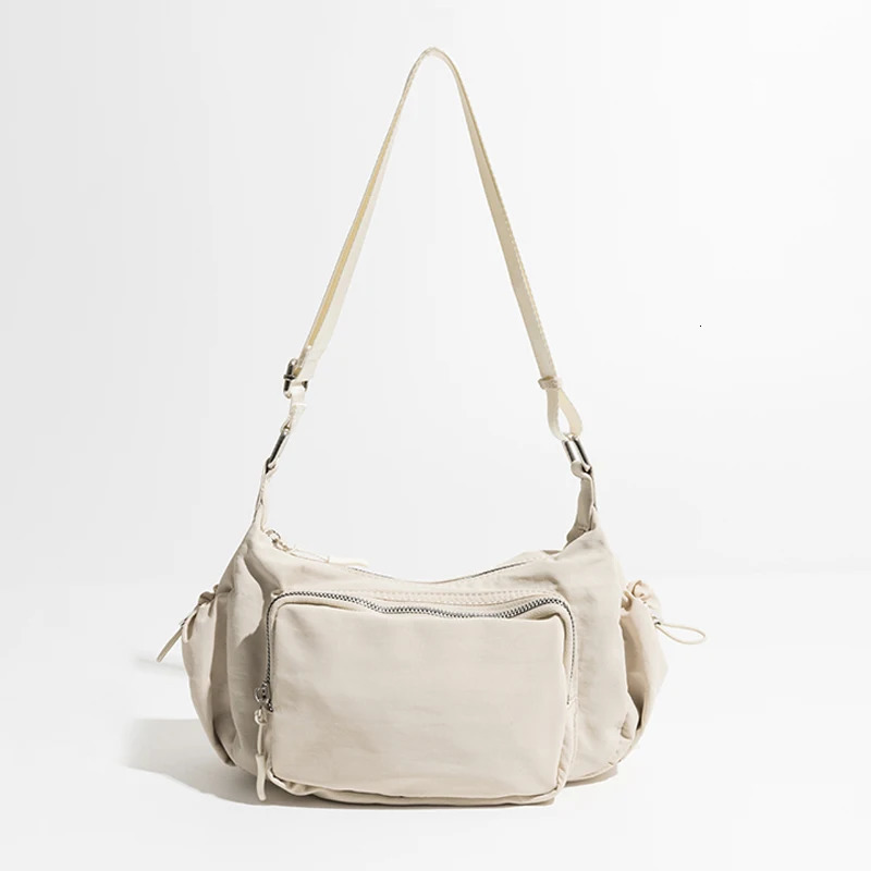 Casual Nylon Crossbody Bags for Women er Multiple Pockets Shoulder Bag Simple Underarm Bag Hobos Small Phone Purses 2-24 241115