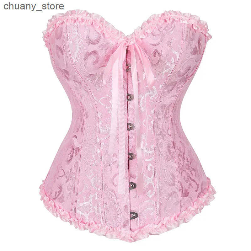 Belts Women Vintage Overbust Corset Tops Gothic Victorian Lace-up Boned Bustier Shapewear Slimming Waist Shaping Korset L240910