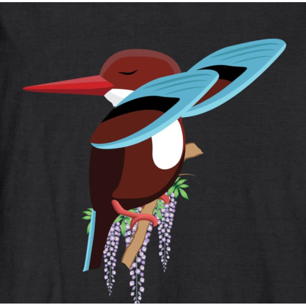 Long Sleeve Shirts for Men sweatshirt Stunning Kingfisher Vector Red Peak Bird Lover Gift Long Sleeve Tee Streetwear Casual tops clothes fashion cool