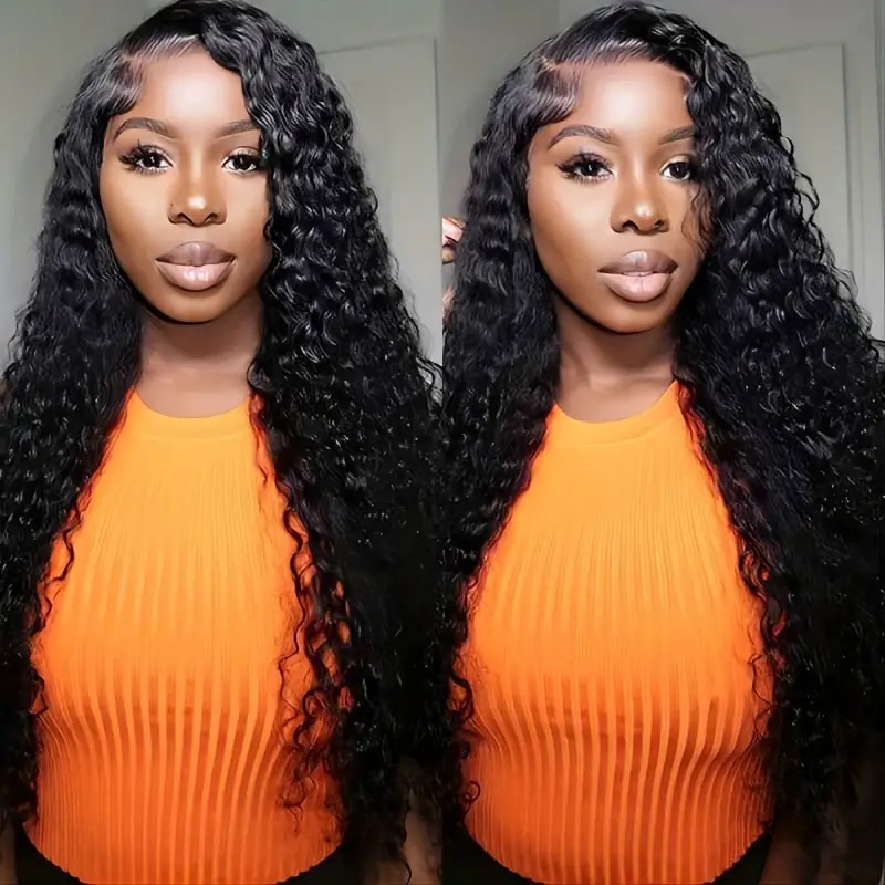 Fashion front lace 13*4 lace wig African hot selling small curling tube fluffy long curly wig