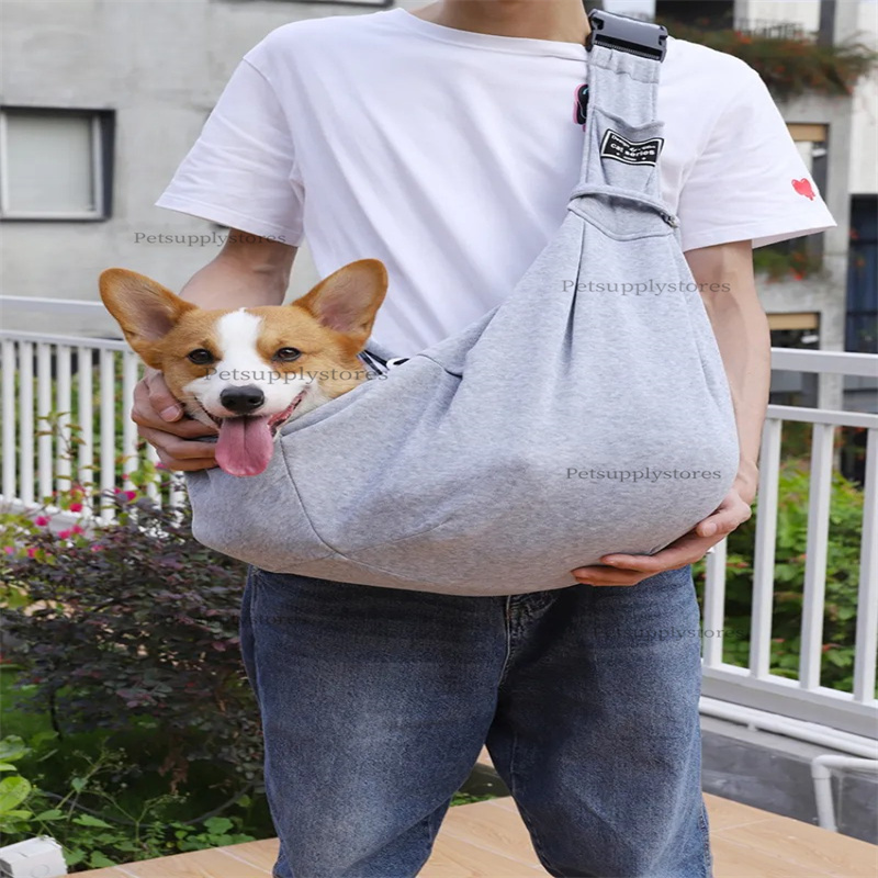 Dog Carrier Bag Pet Crossbody Adjustable Shoulder Outdoor Travel Portable Cat Puppy Sling Cotton Comfortable Tote Carrying