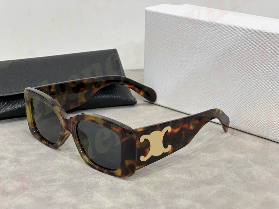 Luxury Designer Sunglasses For Womens Men Glasses Same Sunglasses Polarize Beach Trave Street Photo Small Sunnies Metal Full Frame With Box