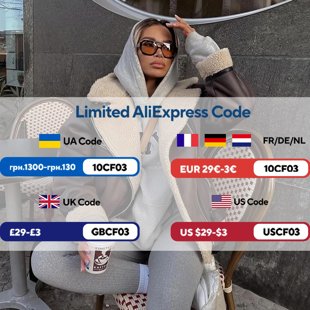 Suninheart Fashion Winter Warm Faux Fur Jacket Women Long Sleeve Moto Biker Zipper Jackets Coat Female Autumn Casual Lapel coat 241115