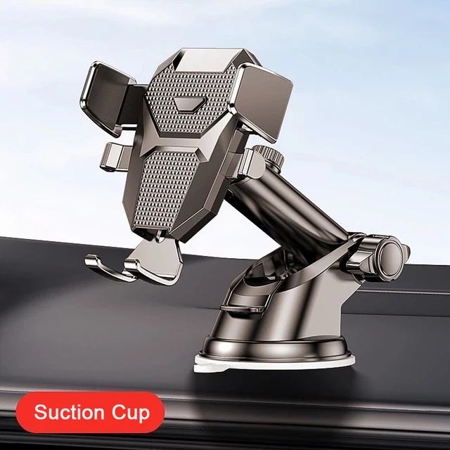 Universal Sucker Car Phone Holder With Vent 360° Windshield Car Dashboard Mobile Cell Support Bracket For iPhone 15 14 Plus 13 12 11 Pro Max 4.0-7 Inc
