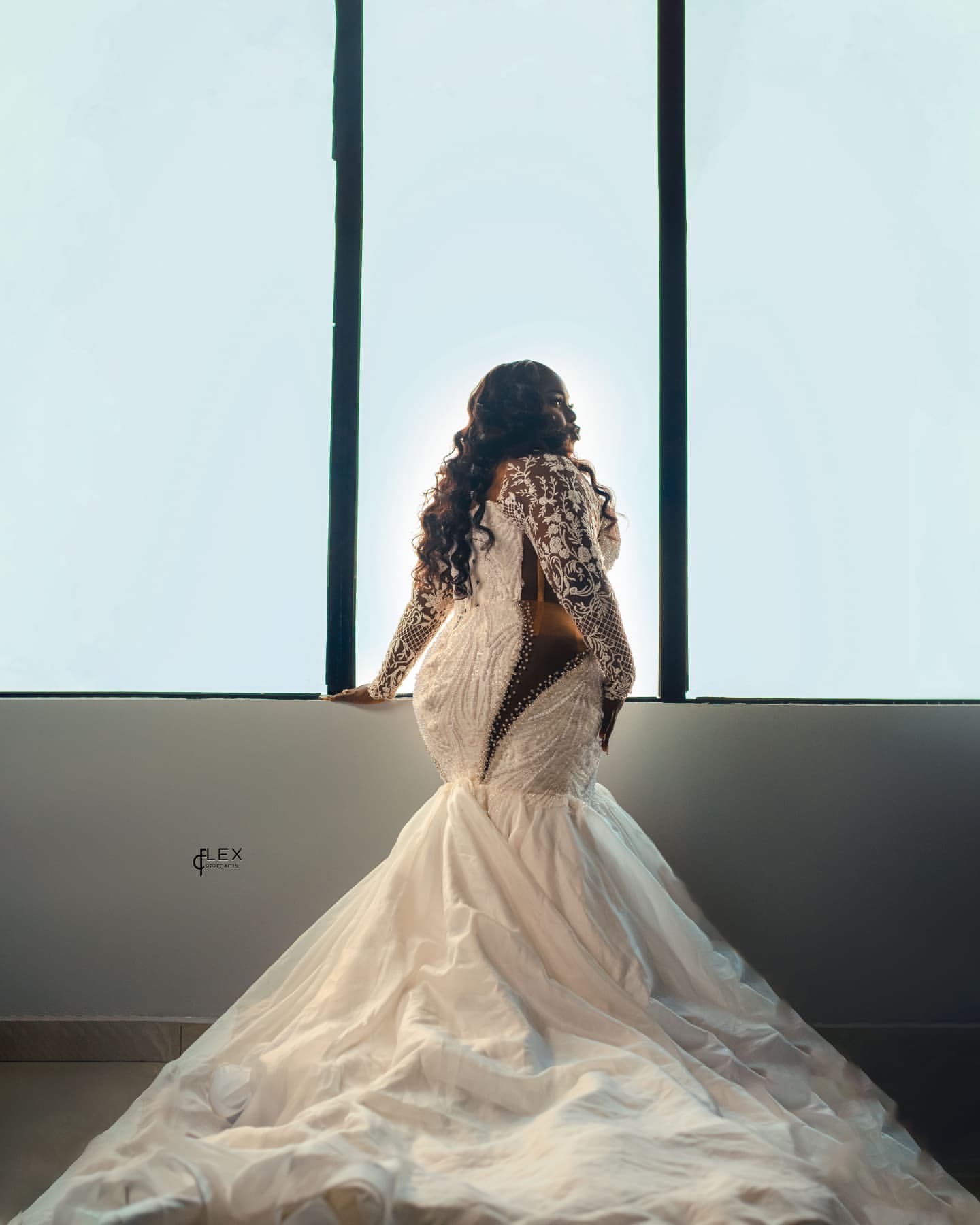 2024 Arabic Aso Ebi Plus Size Ivory Illusion Bride Dresses Beaded Lace Full Sleeves Vintage Bridal Gowns Dress For Bride