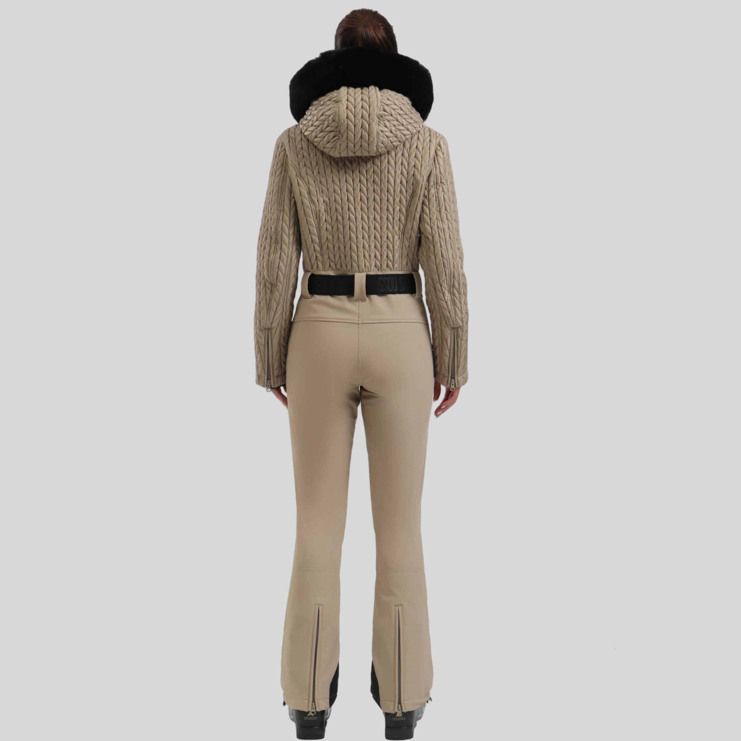 2025 Winter Fit Skiing Suites Women Warm Snow Jumpsuit Outdoor Waterproof Windproof Ski Clothes Pro Snowfield Tracuit Hoodie