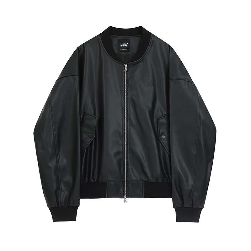 MYQ Handsome Short For Men In Autumn Winter, Luxury And Loose Jacket, Korean Edition, Trendy Motorcycle Leather Jacket