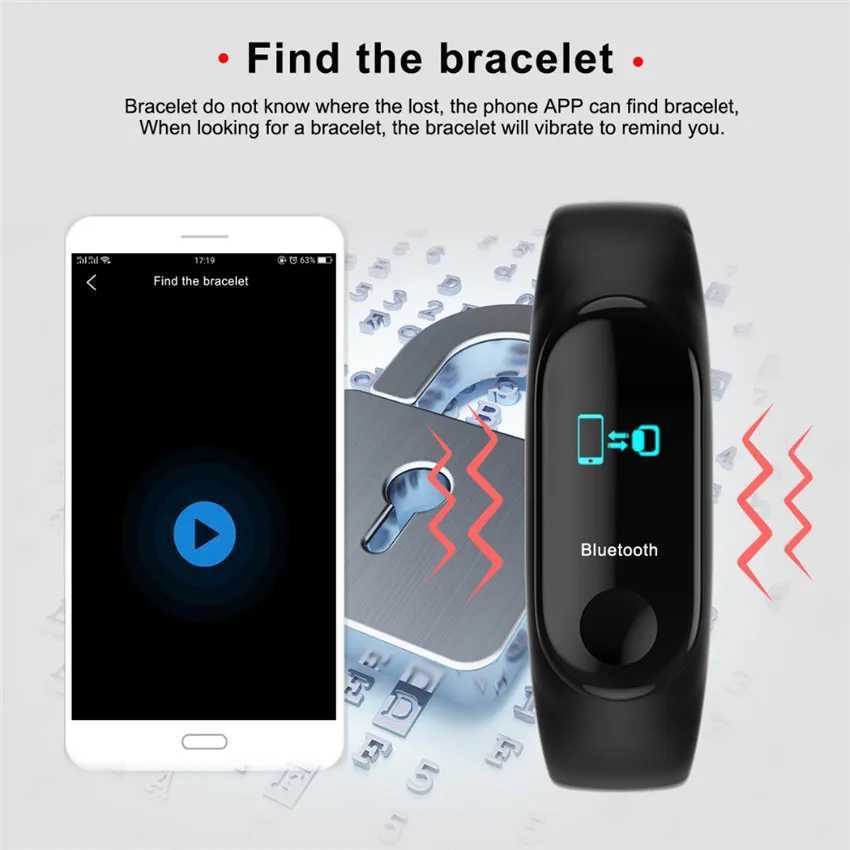 Hot Smart Band Fitness Tracker Watch Smartband Step HR Bracelet for iOS/Xai/Honor PK Mi Band 3/4 Fit Bit 5 Not Xi Y241114 Y241119