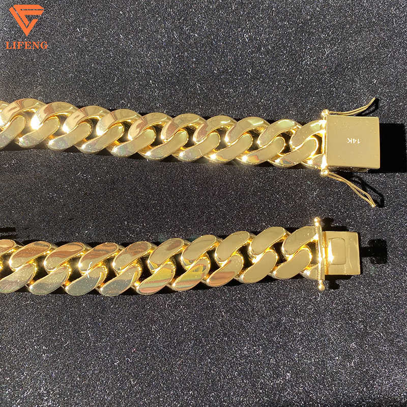 Sier Custom Design k Gold Plated Miami Cuban Chain Necklace For Men And Women