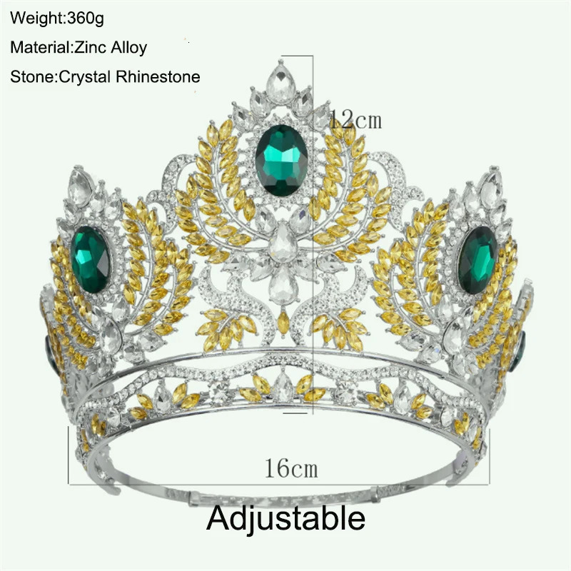 Adjustable Crystal Queen Tiaras and Crown suitable for womens beauty Diadem hair decoration wedding decoration ball hair jewelry accessories 241115