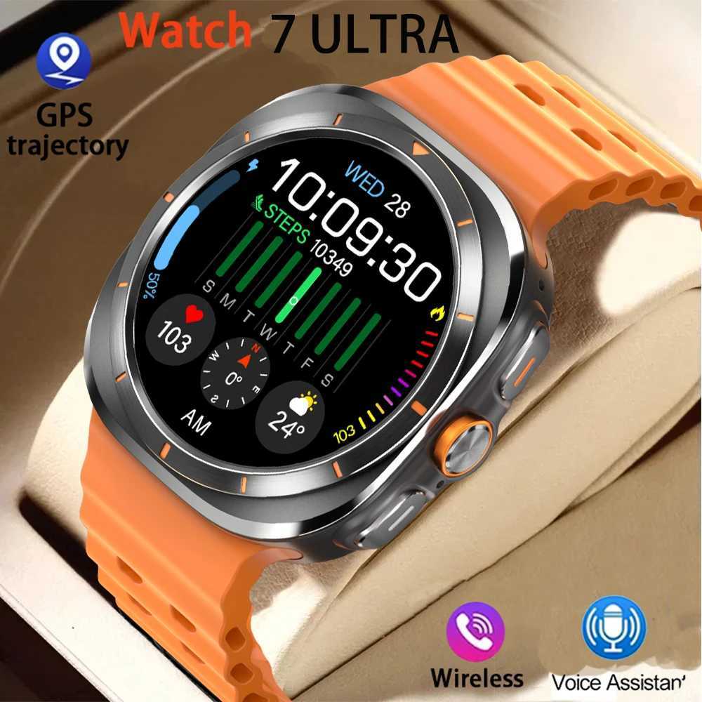 2024 New Mtifunction Galaxy 7 tra AMOLED Sn Mti Function Sports Fiess Tracker Healthy Mens Smart Watch Y241114