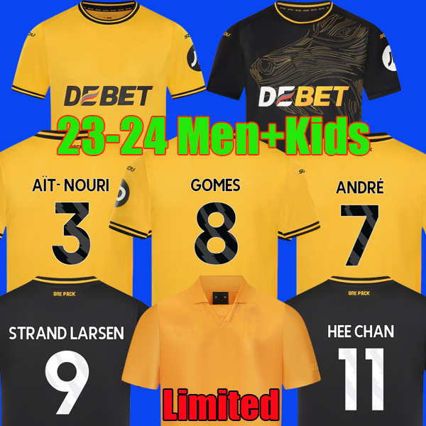 CUNHA NOURI Wolve 24 25 soccer Jerseys GOMES 2024 2025 football shirt HEE CHAN MARIO JR GUEDES jersey men top 70-Year Anniversary kit kids set uniform Limited Edition