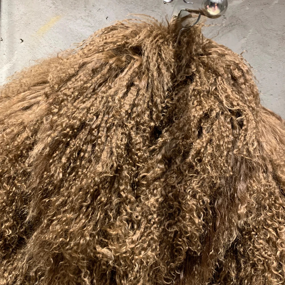 Women Winter Fur Coats Real Lady Sheep Coat Warm Natural Cloth 9508 241115