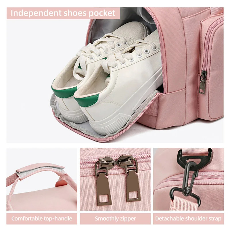 Fitness travel bag sports handbag womens wet and dry shoe pocket single shoulder cross body swimming yoga backpack backpack 241115