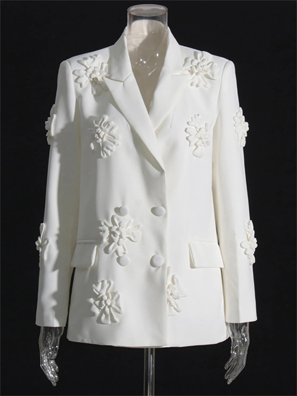 womens 3D floral suit selling jacket pants fashion 2025 tailcoat 241115