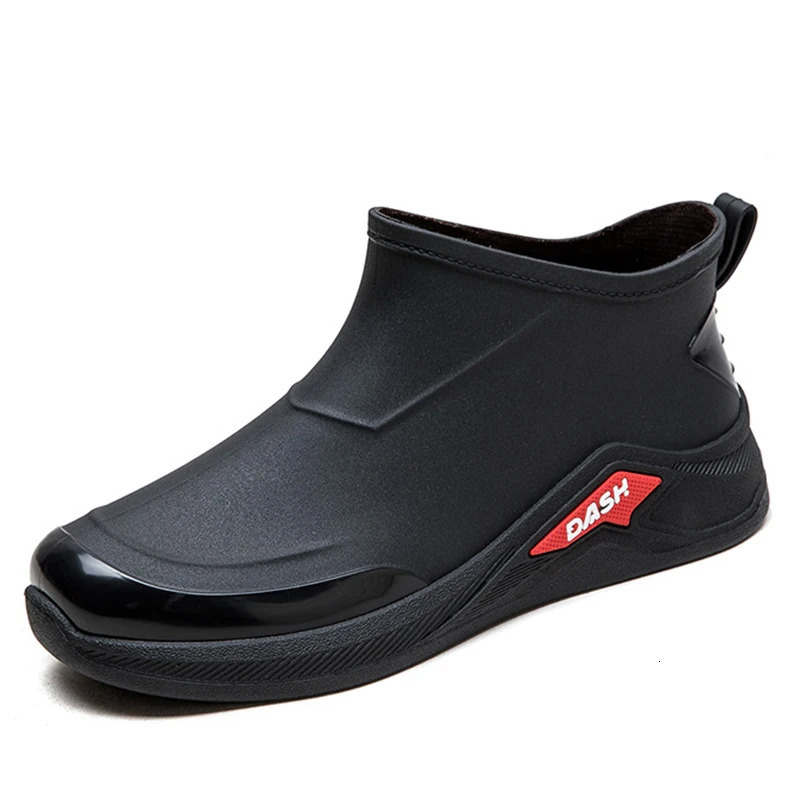 Men Rain Boots Nonslip Shoes Outdoor Rain Boots Casual Outdoor Shorttube Working Fishing Rubber Shoes Waterproof Shoes for Men 241115