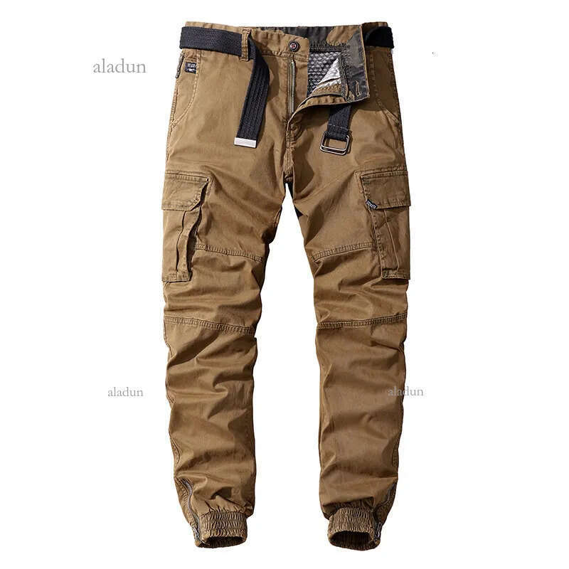 Men Casual Cotton Cargo Pants Elastic Outdoor Hiking king Tactical Sweatpants Male Military Multi-Pocket Combat Trousers 220311