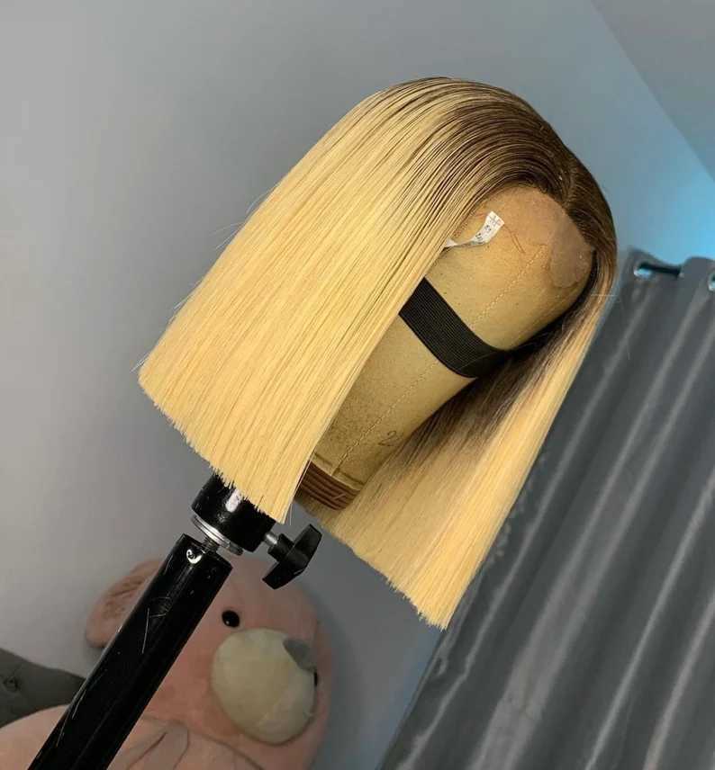 13x4 2x6 HD Vietmanese Bone Straight Human Hair Bob Wig Luxury Lace Frontal Black Straight Bob Wig For Women