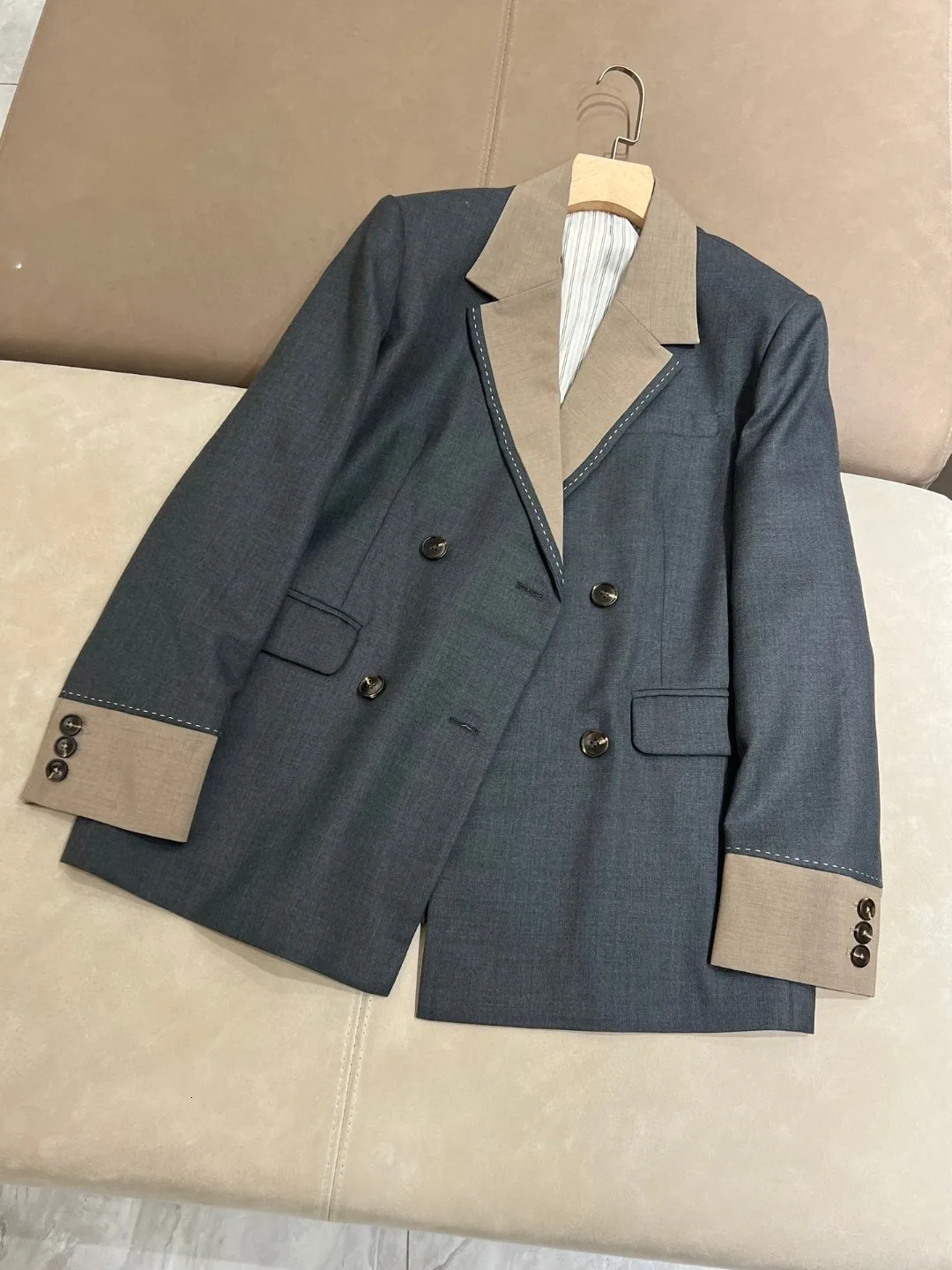 Autumn Womens Woolen Pants Set JacketVestSkirtWide Leg 4piece 241115