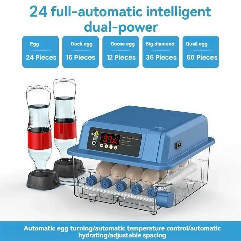 12/15/24 Eggs Small Household Automatic Intelligent Incubator Poultry Waterbed Incubators And Temperature Controler H241115