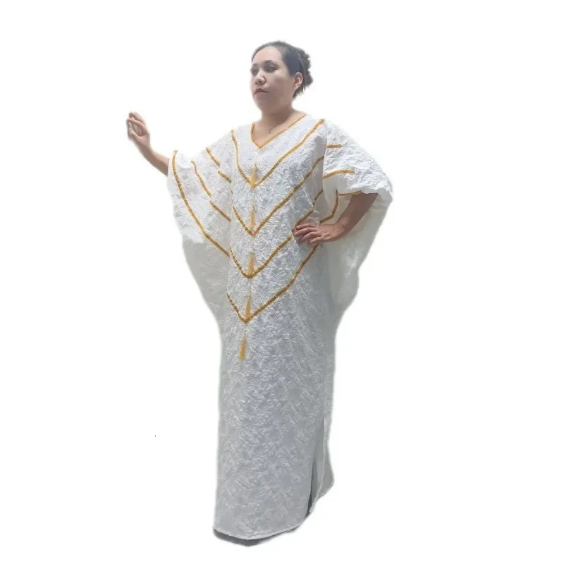 Africa Clothing African Wedding Party Dresses for Women Spring Summer Half Sleeve Vneck Plus Size Long Dress Gowns 241116