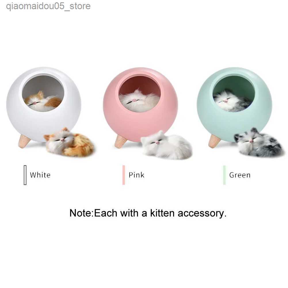Lamps Shades Cute Cat LED Night Light USB Charging Bedroom Decorative Light Bedroom Table Light Childrens Holiday Baby Gift Q240416