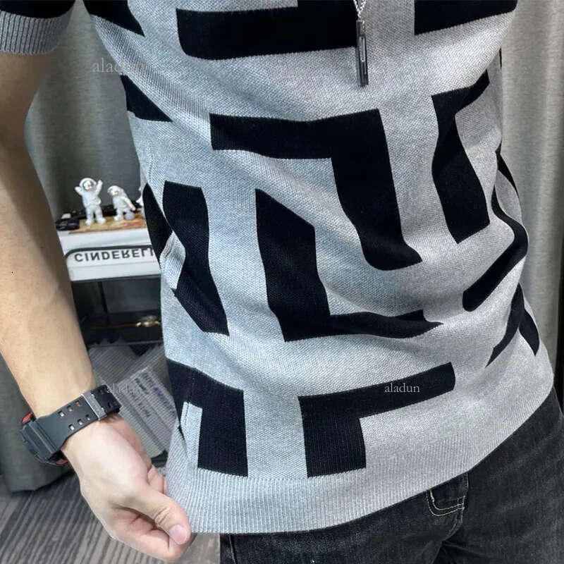 3 Color Short Sleeve Knitting T-Shirt Men Slim Streetwear Contrast T Tee Homme Social Club Outfits Tshirt 220325