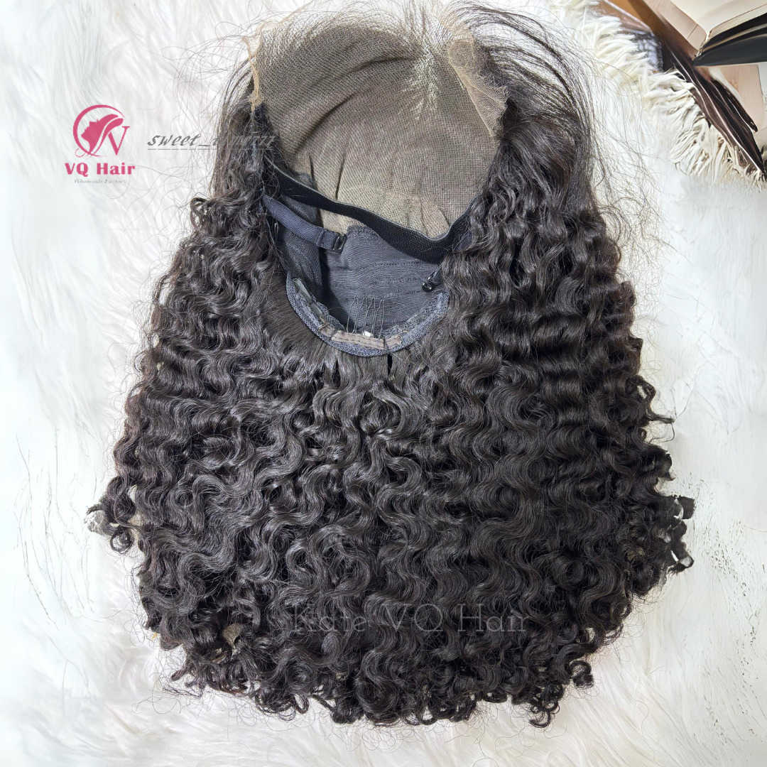 Top Selling Burmese Curly Wig HD Lace Closure Raw Vietnamese Burmese Curly Human Hair 5x5 Lace Closure Wig