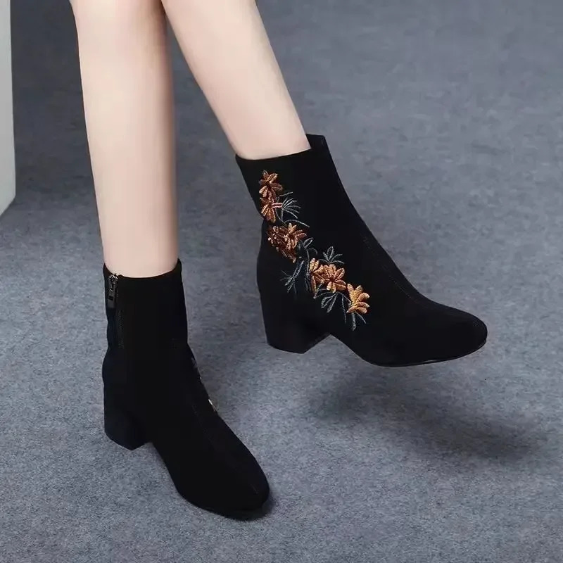 womens short boots suede boots ankle studded womens boots plus size warmth providing high-quality selling products 241115