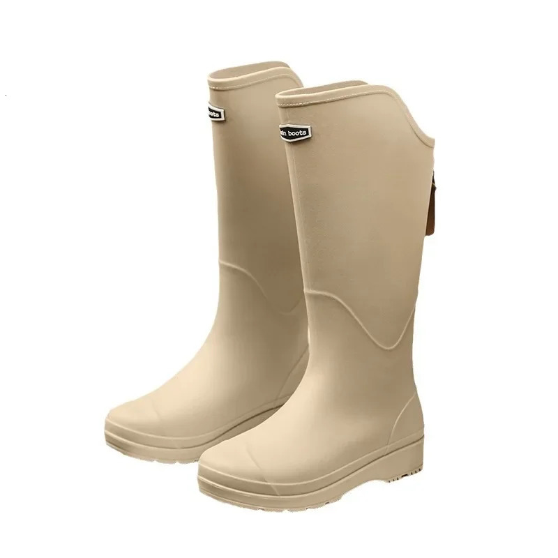 2024 Slim Fit High Tube Outdoor Ladies Rain Boots Fashion Antislip Waterproof Rain Boot Women Shoes Work Safety Water Boots 241115