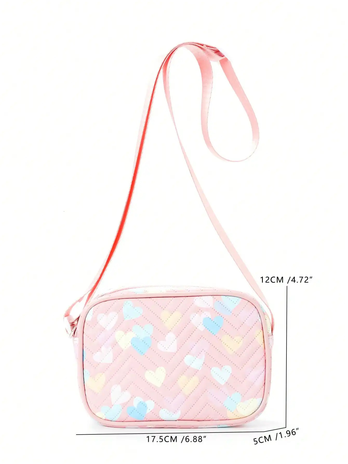1pc ChildrenS Cute Love Printed CrossShoulder Bag Shoulder Bag Suitable For Girls Primary School Students Travel And Vacat 241115