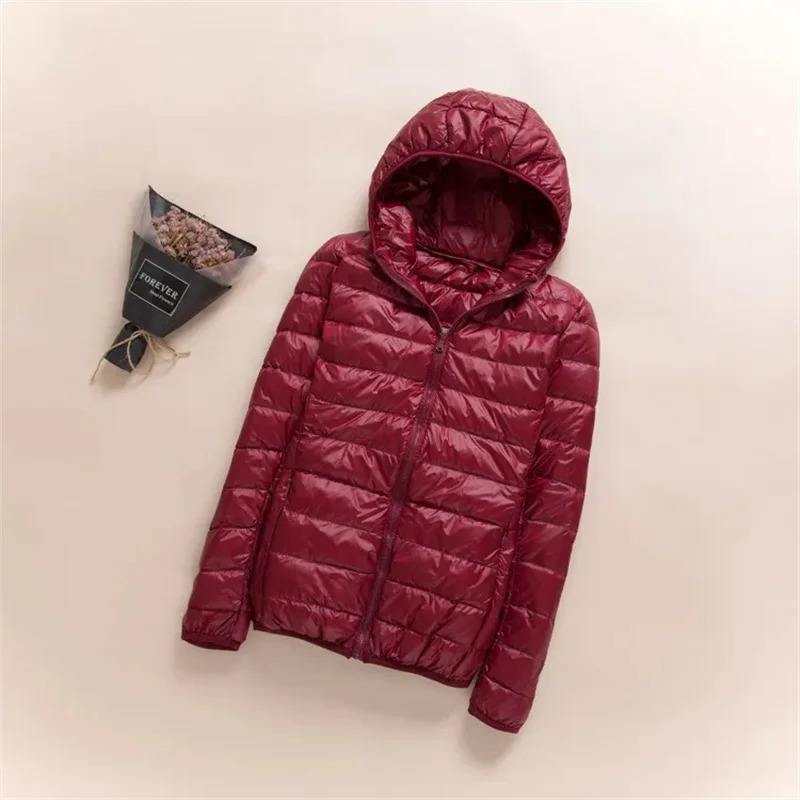 2023 Autumn Winter Women Lightweight White Duck Down Jacket Parka Female Ultra Light Coat Warm Puffer Outwears Short Tops 241115